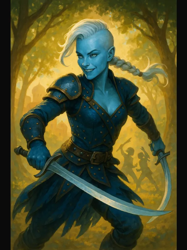 Alveta 'Velvet', Air Genasi Paladin of Glory