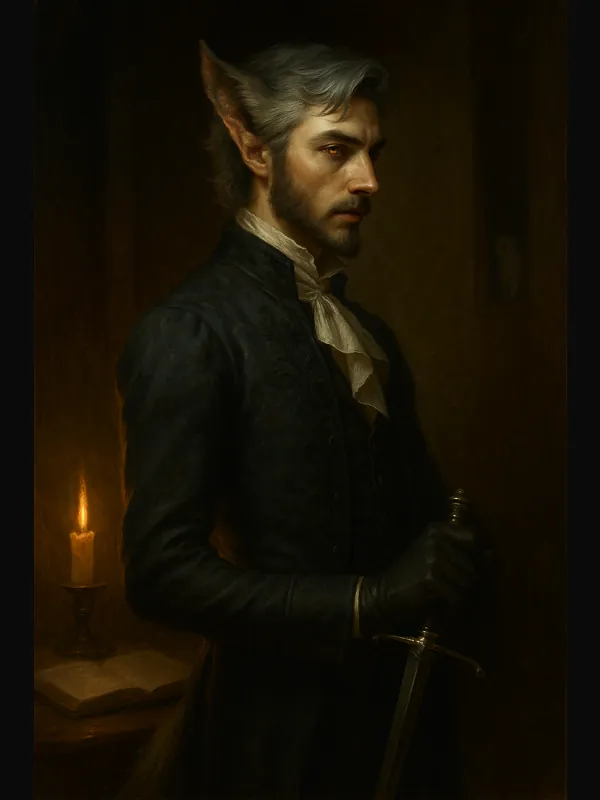 Basil Tenebrian, Noble Bladesinger Shifter