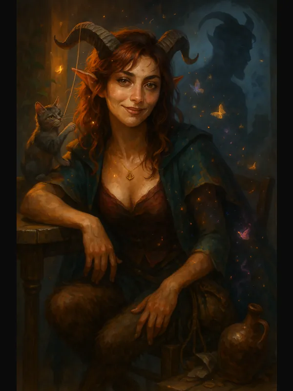 Lia Amberhorn, satyr sorcerer