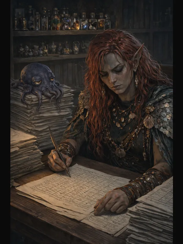 Mahorran the Undertide, Sea elf Marid Genie Warlock